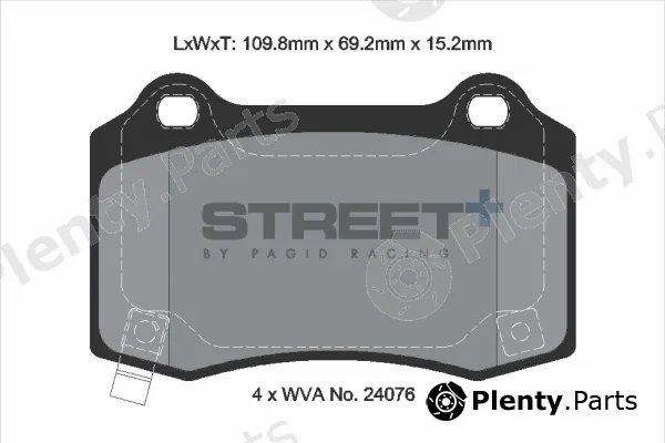 PAGID Racing T8055SP2001 — Brake Pad Set, disc brake STREET+