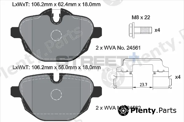 PAGID Racing T8079SP2001 — Brake Pad Set, disc brake STREET+