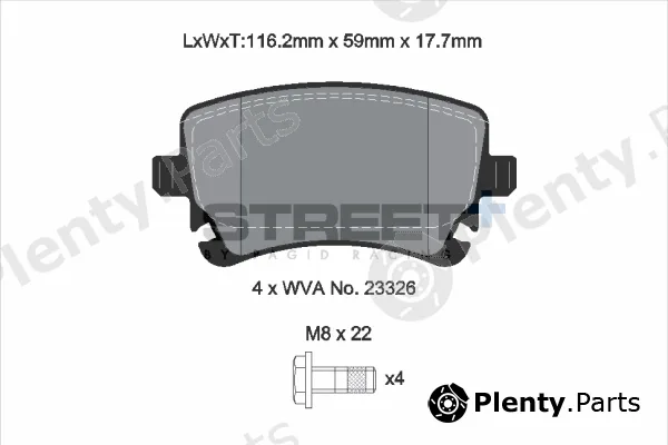 PAGID Racing T8027SP2001 — Brake Pad Set, disc brake STREET+