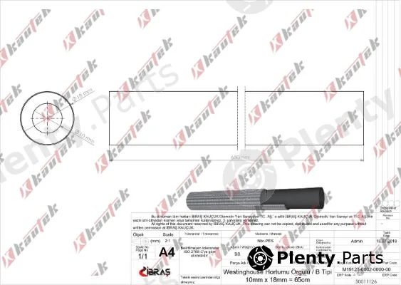 Kautek RE-VH031 — Vacuum Hose, braking system