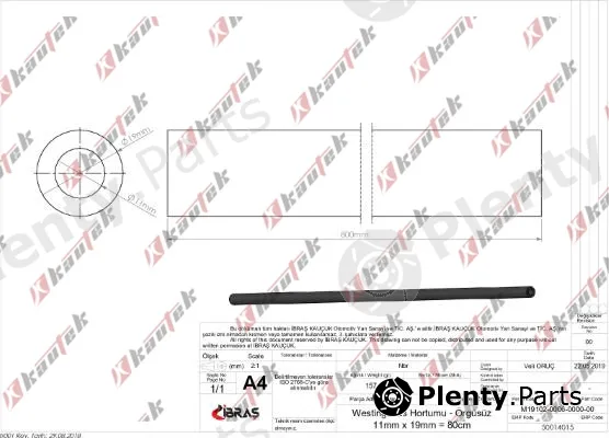 Kautek FI-VH029 — Vacuum Hose, braking system