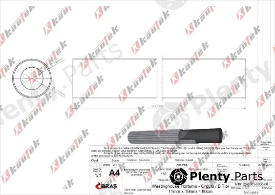 Kautek FI-VH028 — Vacuum Hose, braking system