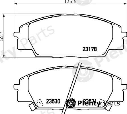 MINTEX Racing MDB2044FR — Brake Pad Set, disc brake Fast Road
