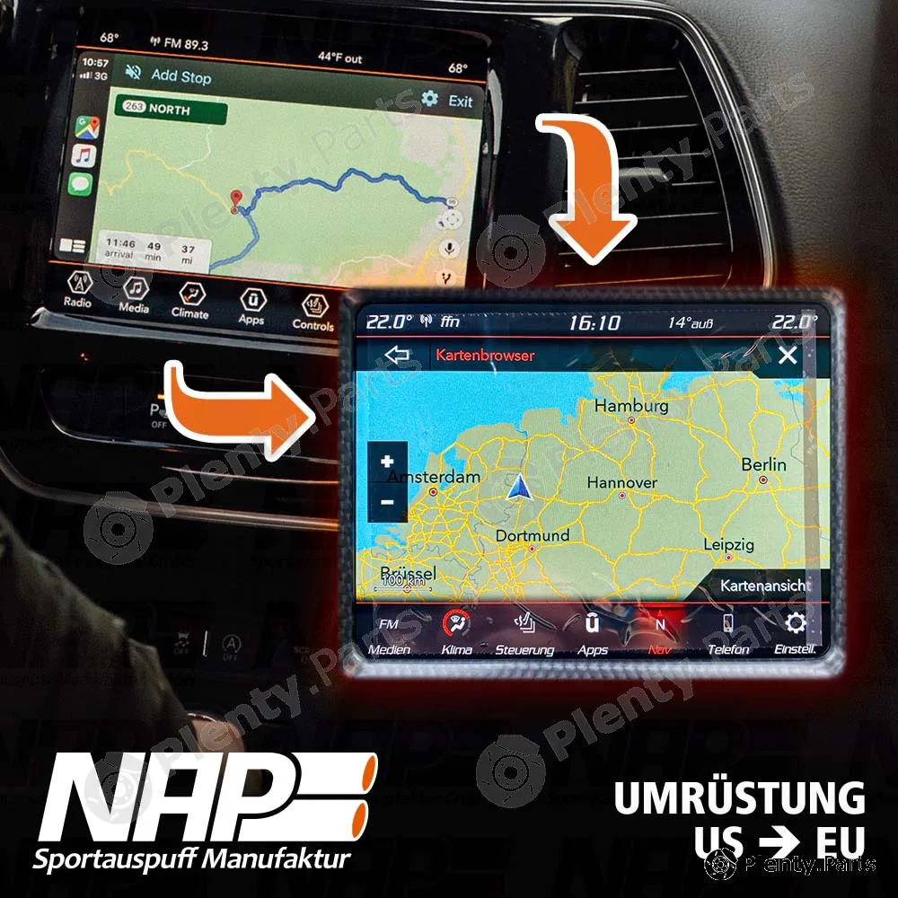 NAP carPARTS Navigation-Umrstung — Software, navigation system NAP Exclusive Made in Germany
