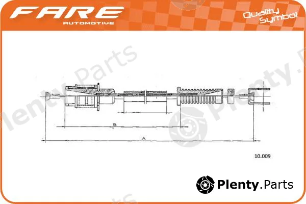 Fare-Co 25523 — Accelerator Cable
