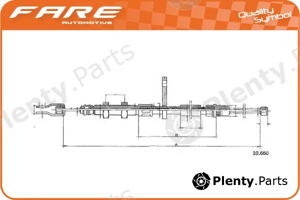 Fare-Co 17602 — Cable Pull, parking brake