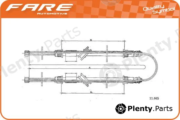 Fare-Co 18797 — Cable Pull, parking brake