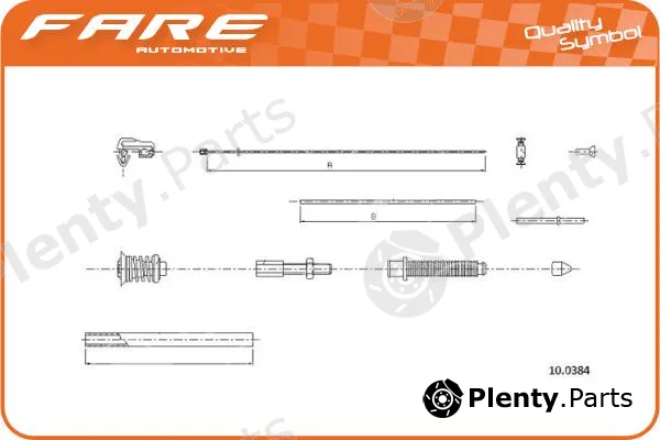 Fare-Co 25889 — Accelerator Cable
