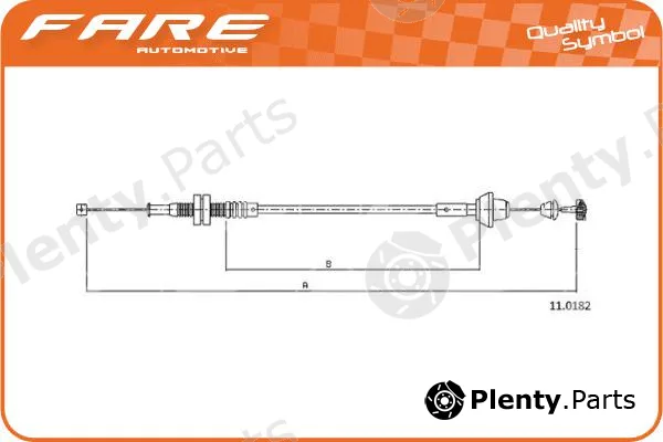 Fare-Co 25750 — Accelerator Cable