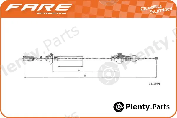 Fare-Co 25545 — Accelerator Cable