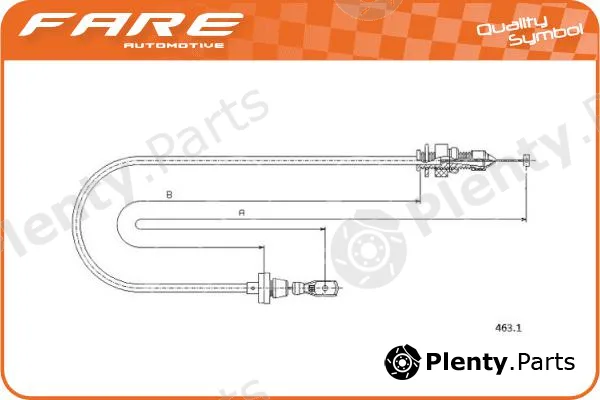 Fare-Co 25668 — Accelerator Cable