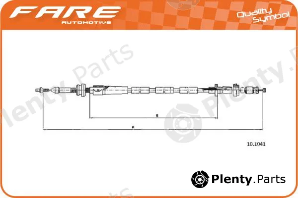 Fare-Co 25495 — Accelerator Cable