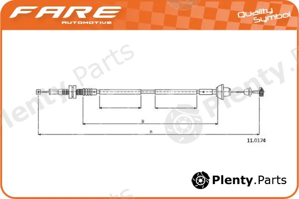Fare-Co 25744 — Accelerator Cable