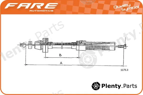 Fare-Co 25601 — Accelerator Cable
