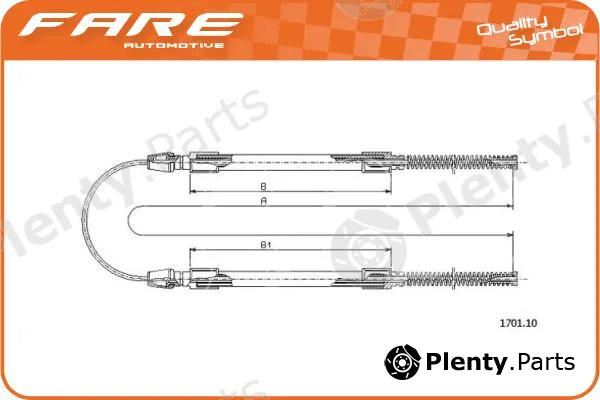 Fare-RCH 18057 — Cable Pull, parking brake