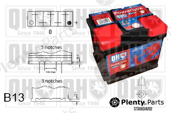 Quinton Hazell QBT0195 — Starter Battery PowerBox 5