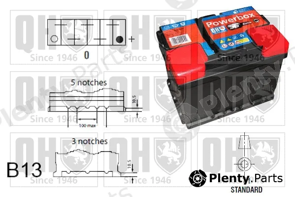 Quinton Hazell QBT096AGM — Starter Battery PowerBox AGM