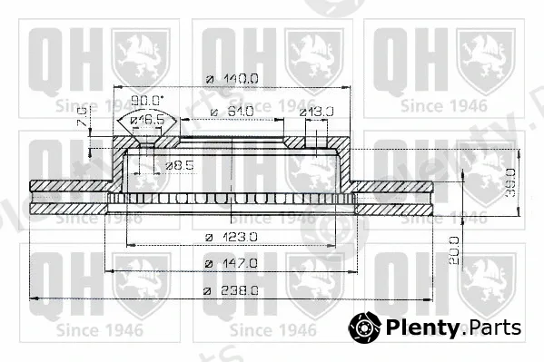 Quinton Hazell BDC3550 — Brake Disc