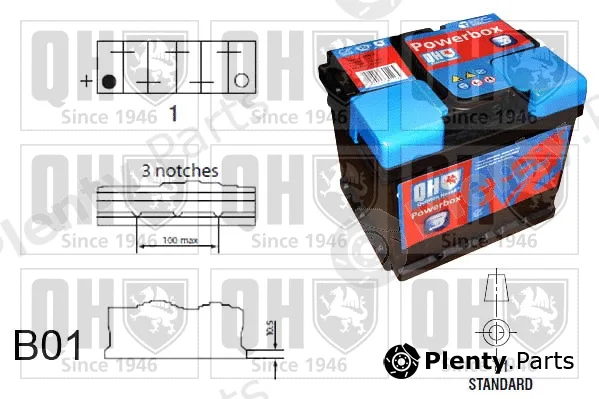 Quinton Hazell QBT1113 — Starter Battery PowerBox 3