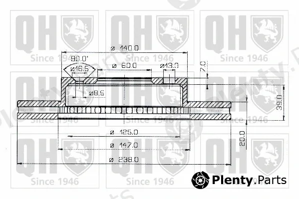 Quinton Hazell BDC3244 — Brake Disc