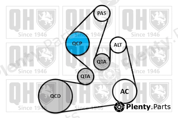 Quinton Hazell QDK165 — V-Ribbed Belt Set