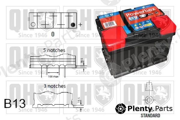 Quinton Hazell QBT019AGM — Starter Battery PowerBox AGM