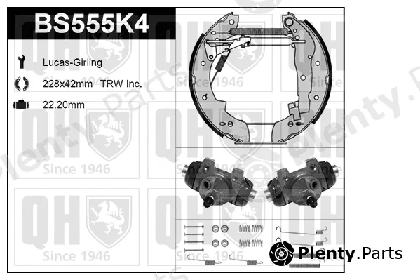 Quinton Hazell BS555K4 — Brake Shoe Set