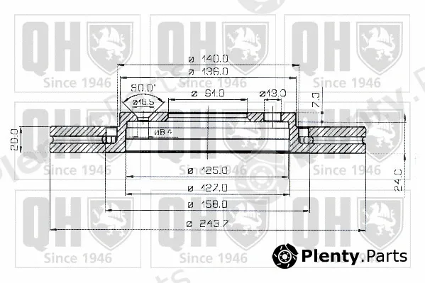 Quinton Hazell BDC3553 — Brake Disc