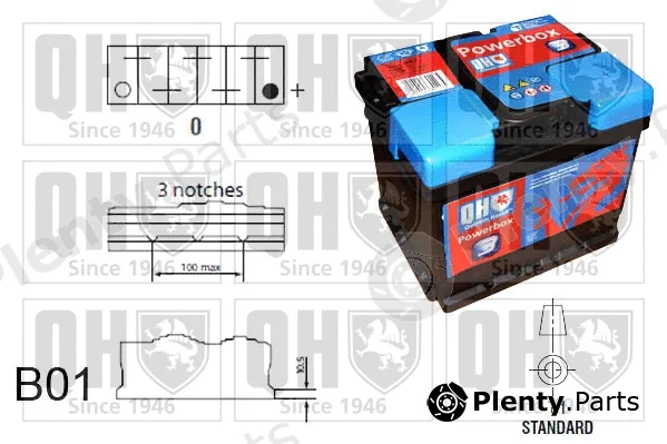 Quinton Hazell QBT2493 — Starter Battery PowerBox 3
