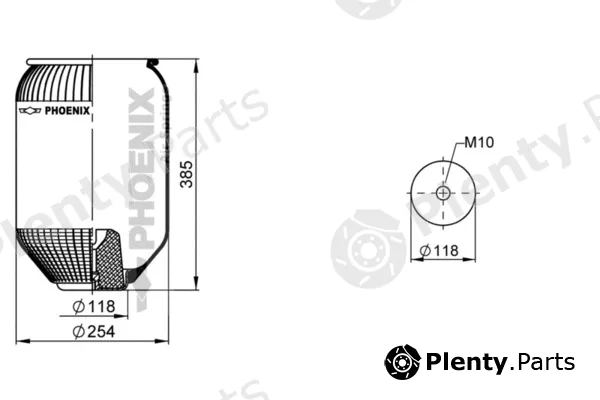 Phoenix 1D23C-1 — Bellow, air suspension Quality Range