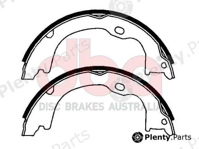 DBA Australia DBAS1934 — Brake Shoe Set, parking brake