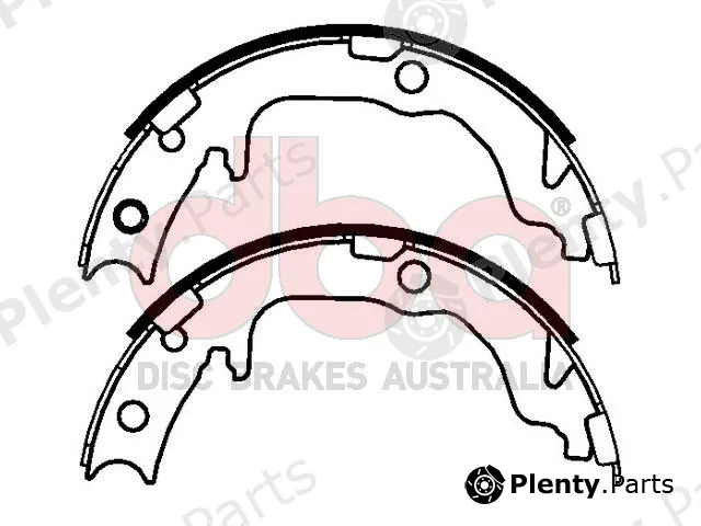 DBA Australia DBAS1970 — Brake Shoe Set, parking brake