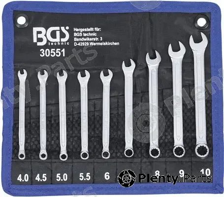 BGS 30551 — Spanner Set, ring/open ended