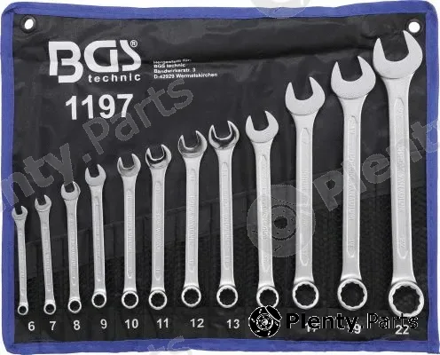 BGS 1197 — Spanner Set, ring/open ended