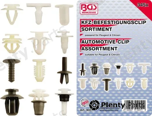 BGS 9051 — Retaining Clip Set, body