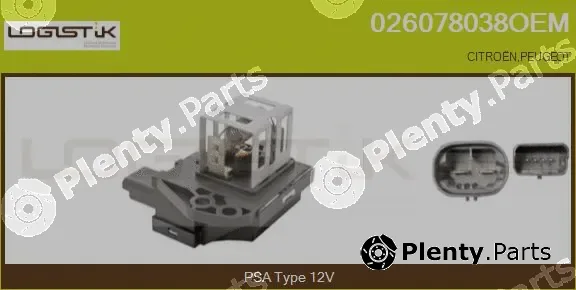 LGK 026078038OEM — Series resistor, electric motor (radiator fan)