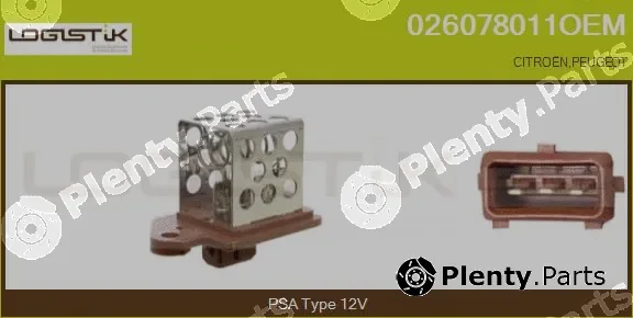 LGK 026078011OEM — Series resistor, electric motor (radiator fan)