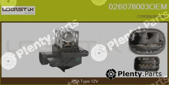 LGK 026078003OEM — Series resistor, electric motor (radiator fan)