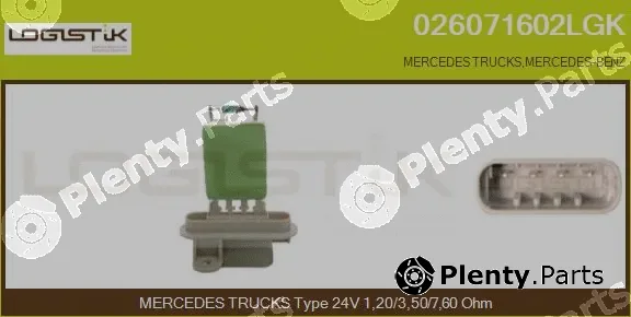 LGK 026071602LGK — Resistor, interior blower