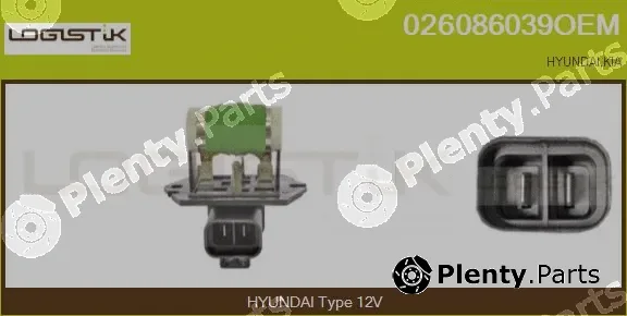 LGK 026086039OEM — Series resistor, electric motor (radiator fan)