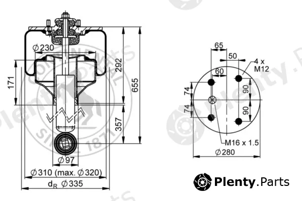 Contitech Air Spring 1416NP05 — Bellow, air suspension Premium Range
