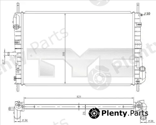 TYC 710-0047 — Radiator, engine cooling
