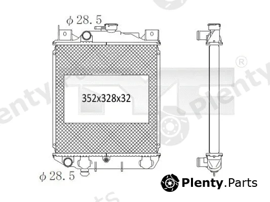TYC 735-1008 — Radiator, engine cooling