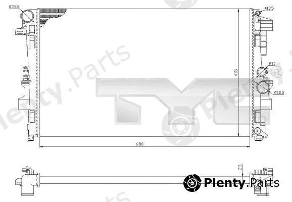 TYC 721-0011 — Radiator, engine cooling