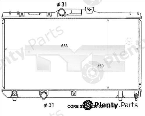 TYC 736-0047 — Radiator, engine cooling