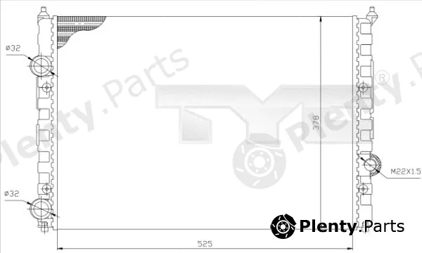 TYC 737-0036 — Radiator, engine cooling