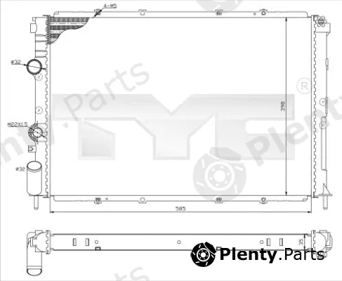 TYC 728-0025-R — Radiator, engine cooling