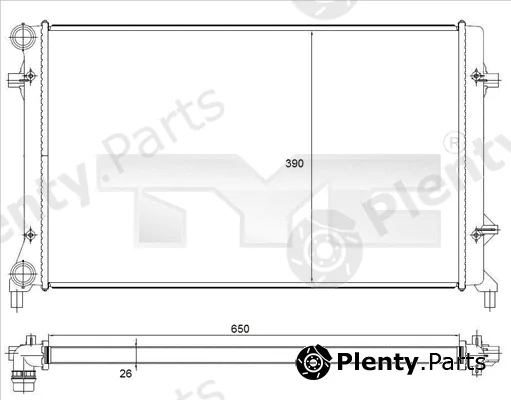 TYC 702-0023 — Radiator, engine cooling