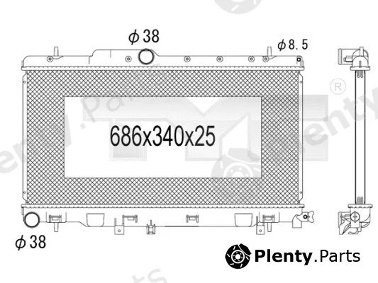 TYC 734-1005 — Radiator, engine cooling