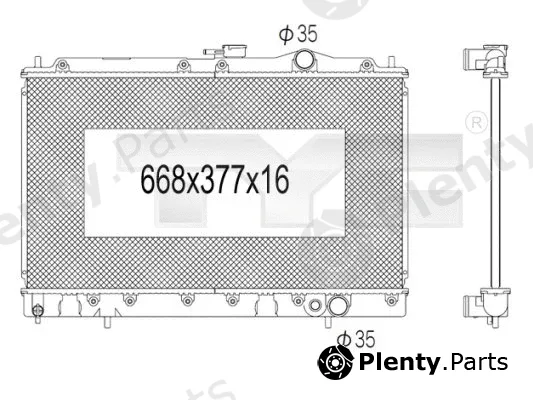 TYC 723-1016 — Radiator, engine cooling